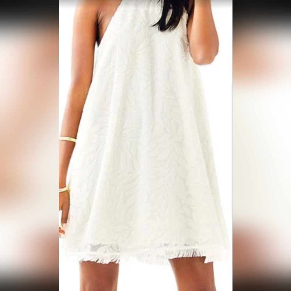 Quinn dress white velour